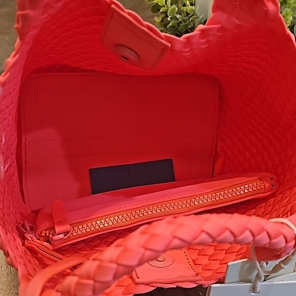 Madison West Kya neoprene 2 in 1 satchel bag NWT thick web canvas strap - Picture 4 of 7